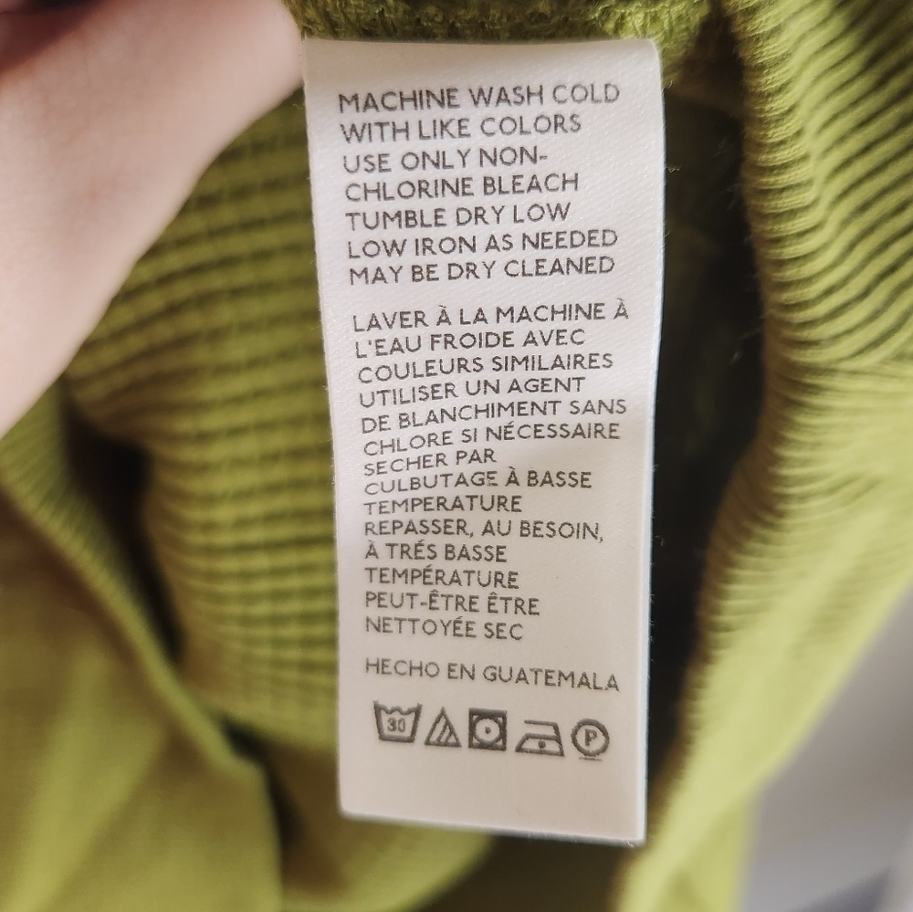 Free People NWT Santa Clara Thermal In Ferngully Green Size XSmall - Picture 5 of 14